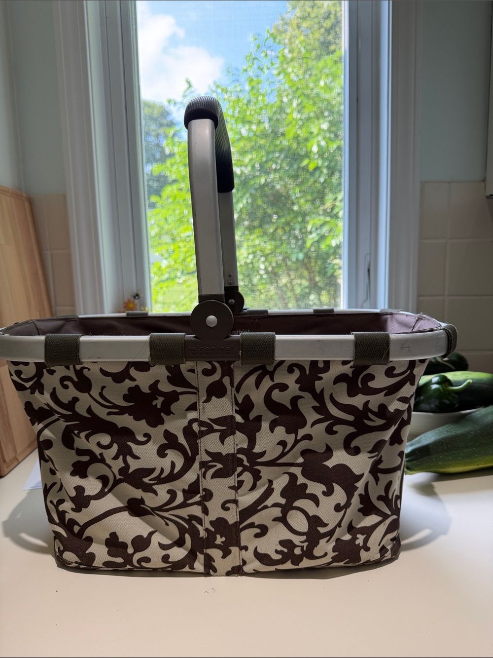 Reisenthel Foldable Patterned Market Basket Tote Carrybag